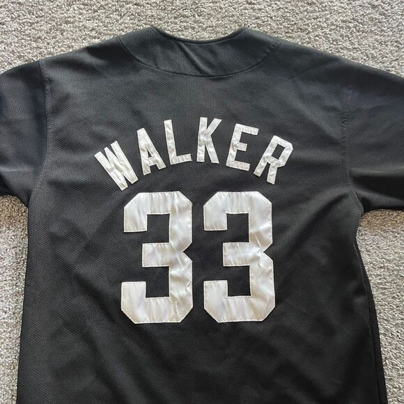Vintage Starter Colorado Rockies Larry Walker #33 Jersey Black 90s Men’s M MLB - Picture 4 of 7